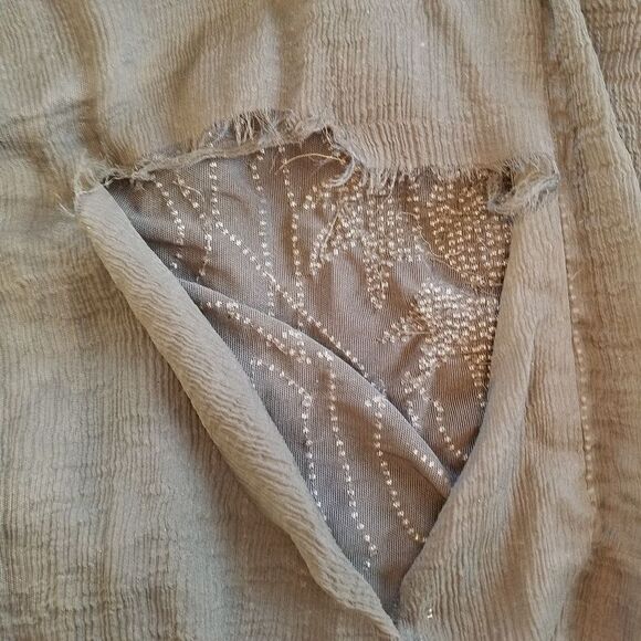 Foley + Corinna Beaded Floral Silk Cardigan Draped Open Front Vest XS - Picture 7 of 9